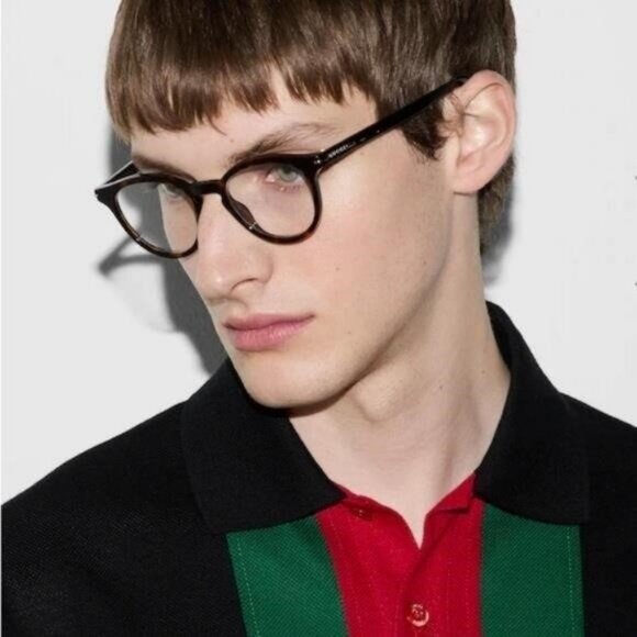 New Original - Gucci GG0827O Eyeglasses Unisex Full Rim Round Optical Frame - Picture 1 of 11